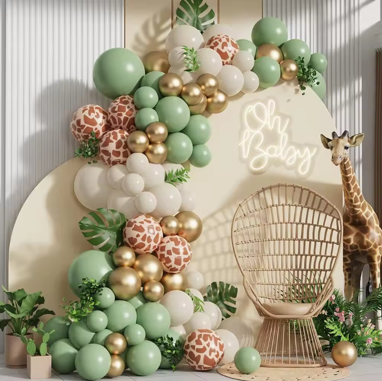 Ścianka do zdjęć balonowa z motywem safari